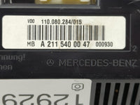 2005 Chrysler E Class Instrument Cluster Speedometer Gauges P/N:A 211 540 00 47 Fits OEM Used Auto Parts - Oemusedautoparts1