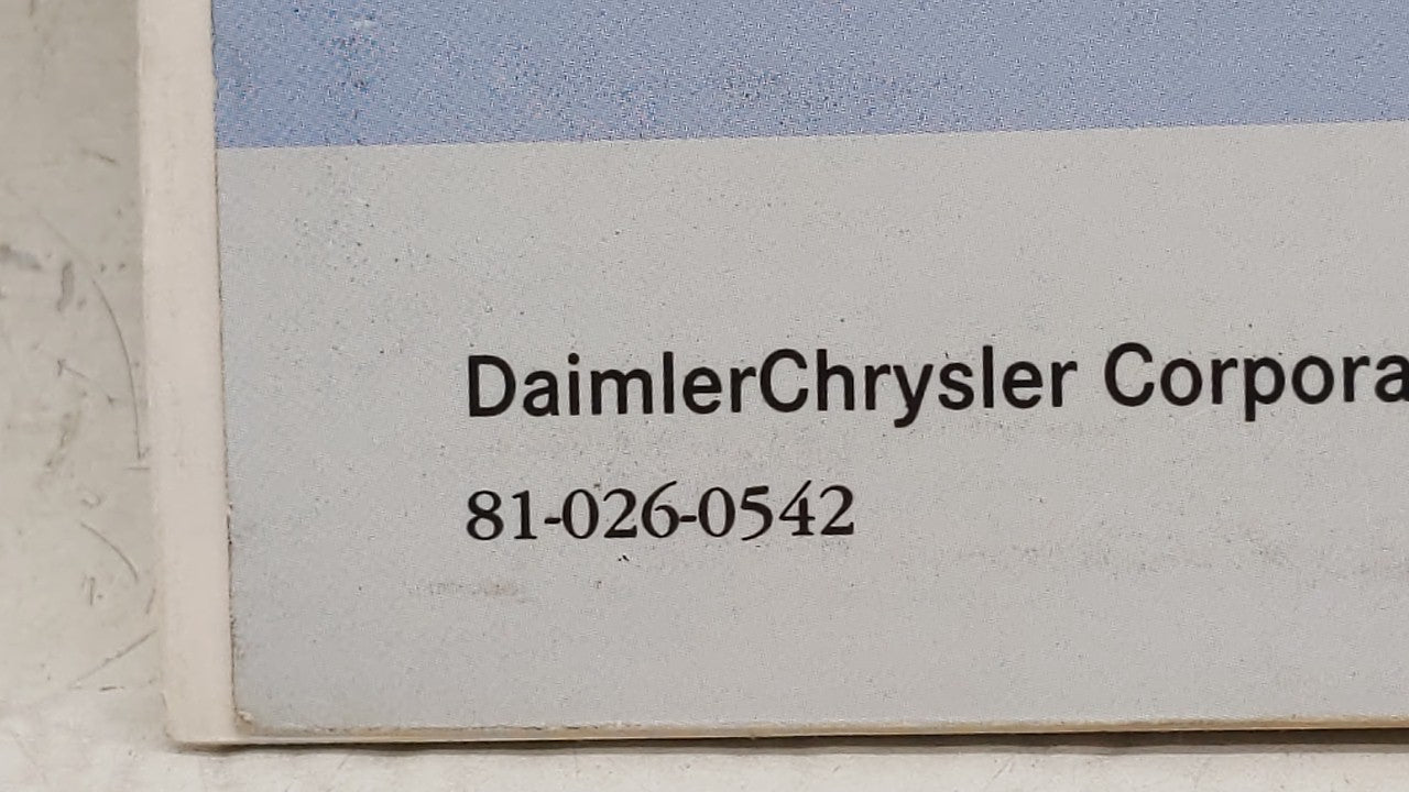 2005 Chrysler Pacifica Owners Manual Book Guide OEM Used Auto Parts - Oemusedautoparts1.com