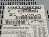 2004-2008 Chrysler Pacifica Am Fm Cd Player Radio Receiver - Oemusedautoparts1.com