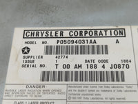 2004-2008 Chrysler Pacifica Information Display Screen - Oemusedautoparts1.com