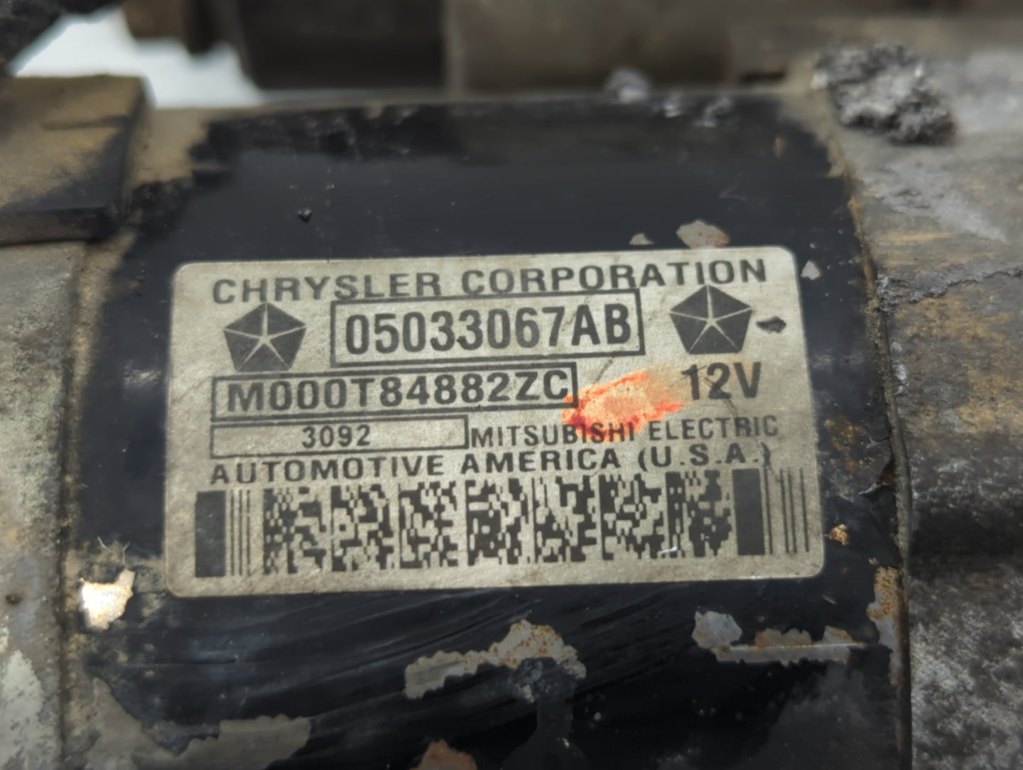 2003-2010 Chrysler Pt Cruiser Car Starter Motor Solenoid OEM P/N:M000T84882ZC 05033067AB Fits OEM Used Auto Parts - Oemuseda