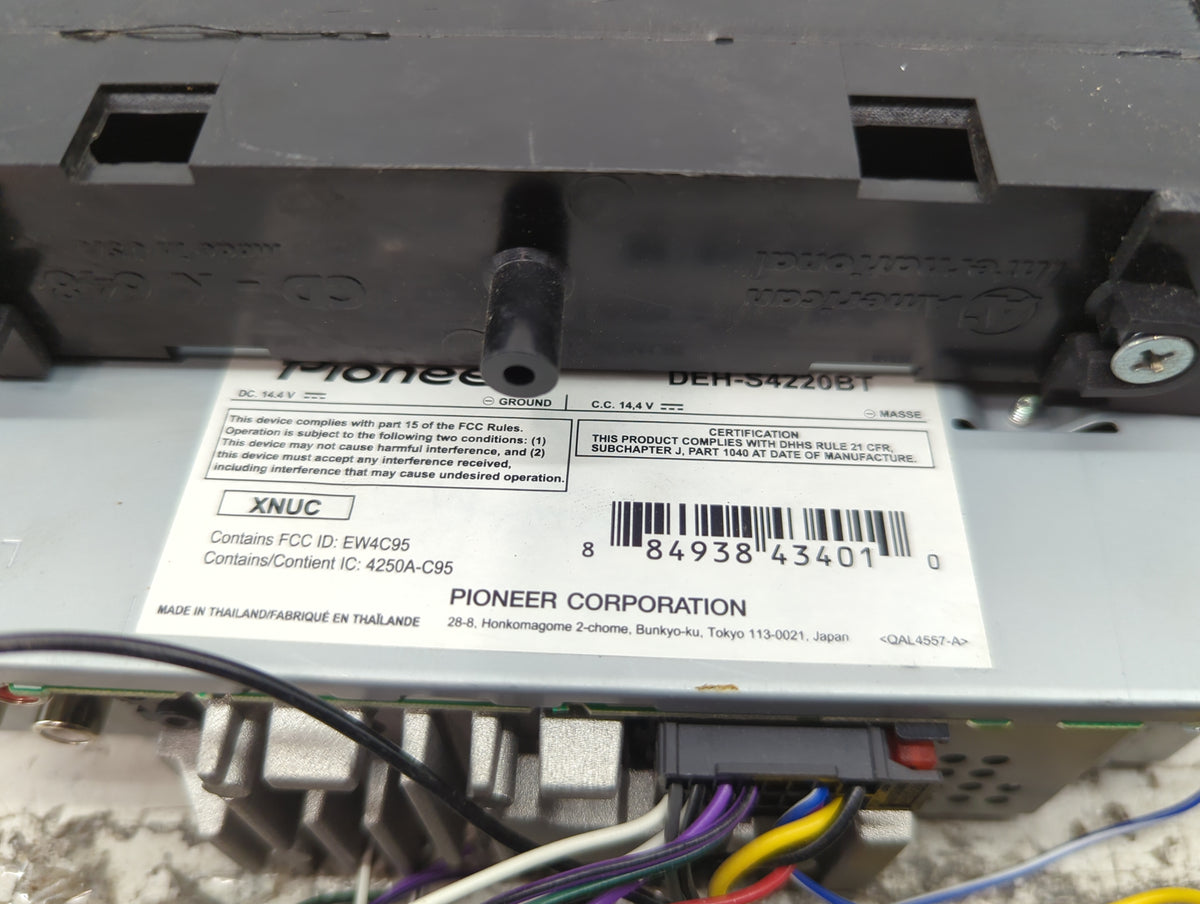 2005 Dodge Dakota Radio AM FM Cd Player Receiver Replacement P/N:DEH-S4220BT EW4C95, 4250A-C95 Fits OEM Used Auto Parts - Oe
