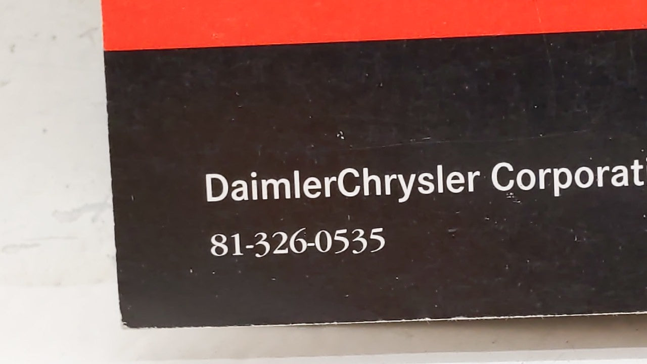 2005 Dodge Durango Owners Manual Book Guide OEM Used Auto Parts - Oemusedautoparts1.com