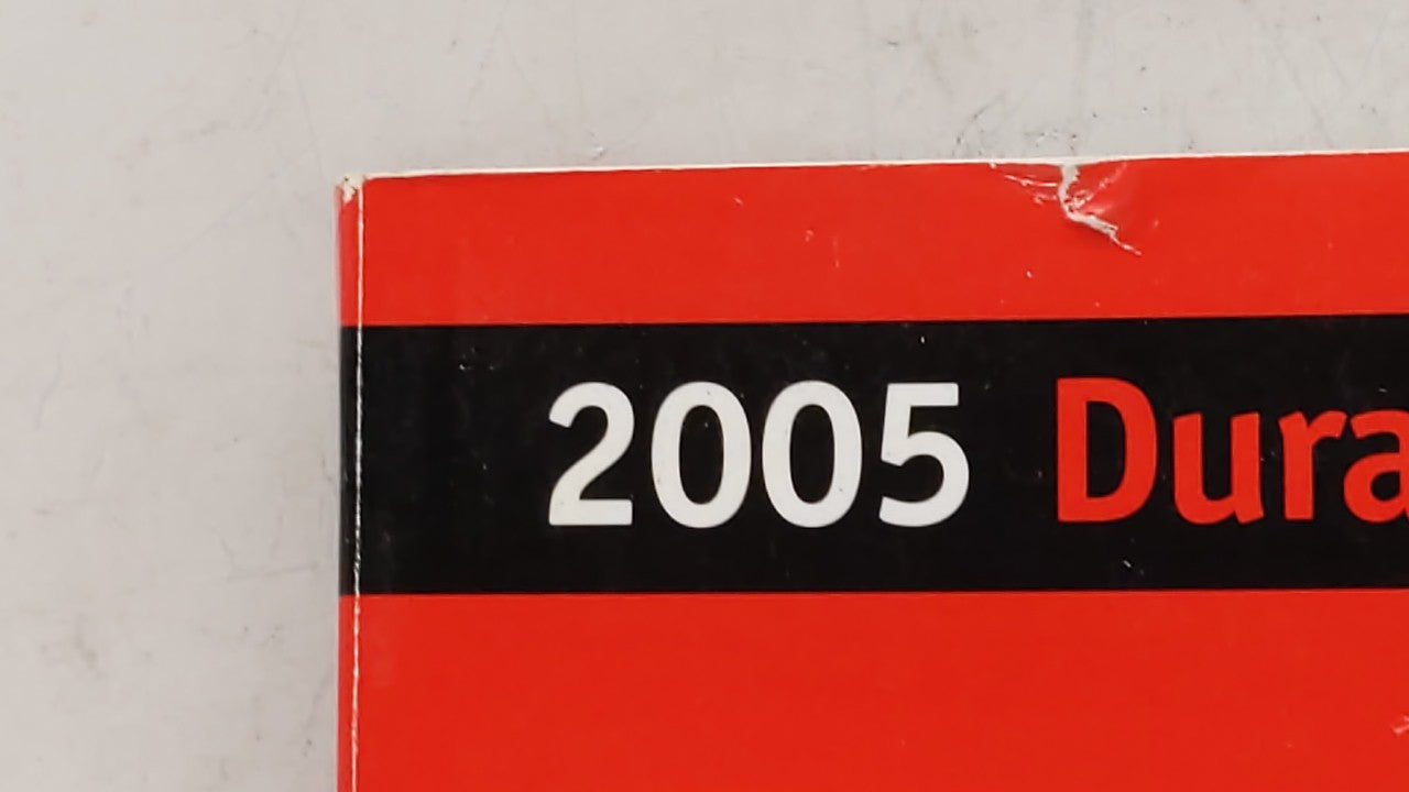 2005 Dodge Durango Owners Manual Book Guide OEM Used Auto Parts - Oemusedautoparts1.com