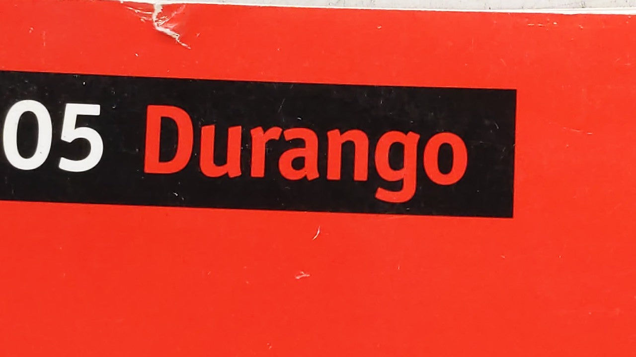 2005 Dodge Durango Owners Manual Book Guide OEM Used Auto Parts - Oemusedautoparts1.com