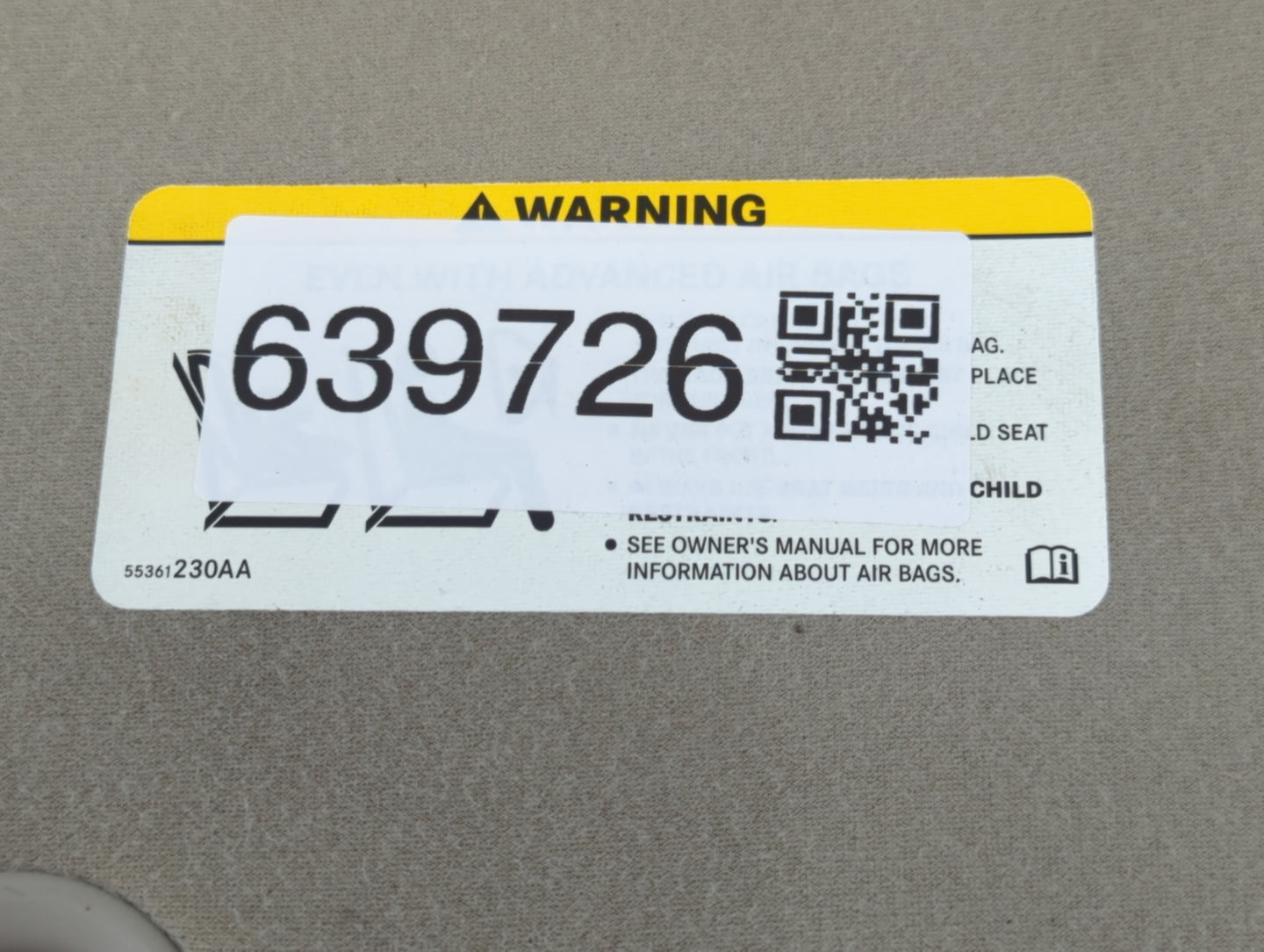 2004-2009 Dodge Durango Sun Visor Shade Replacement Passenger Right Mirror Fits Fits 2004 2005 2006 2007 2008 2009 OEM Used 