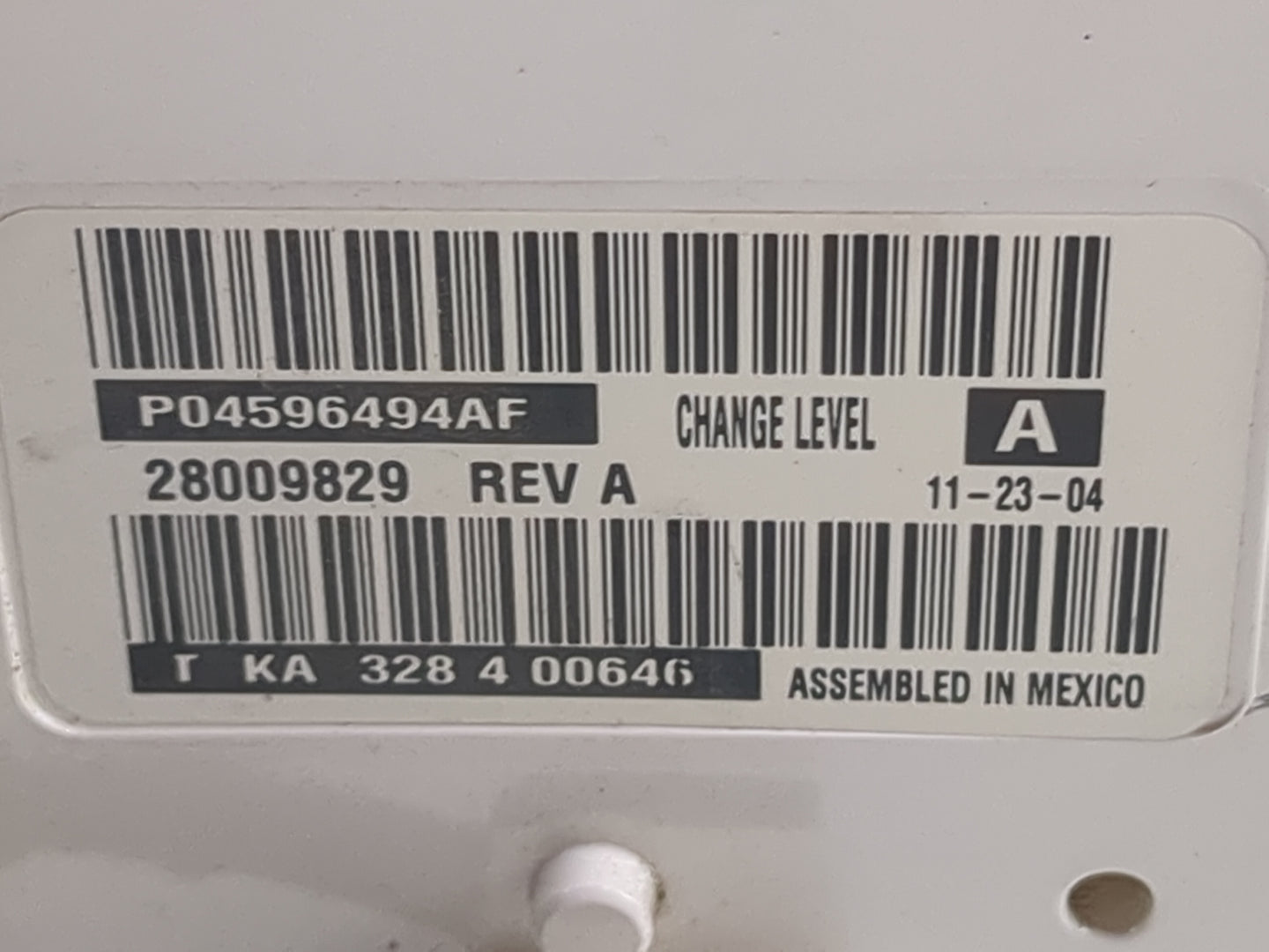 2005 Dodge Magnum Climate Control Module Temperature AC/Heater Replacement P/N:P04596494AF 28009829 Fits OEM Used Auto Parts