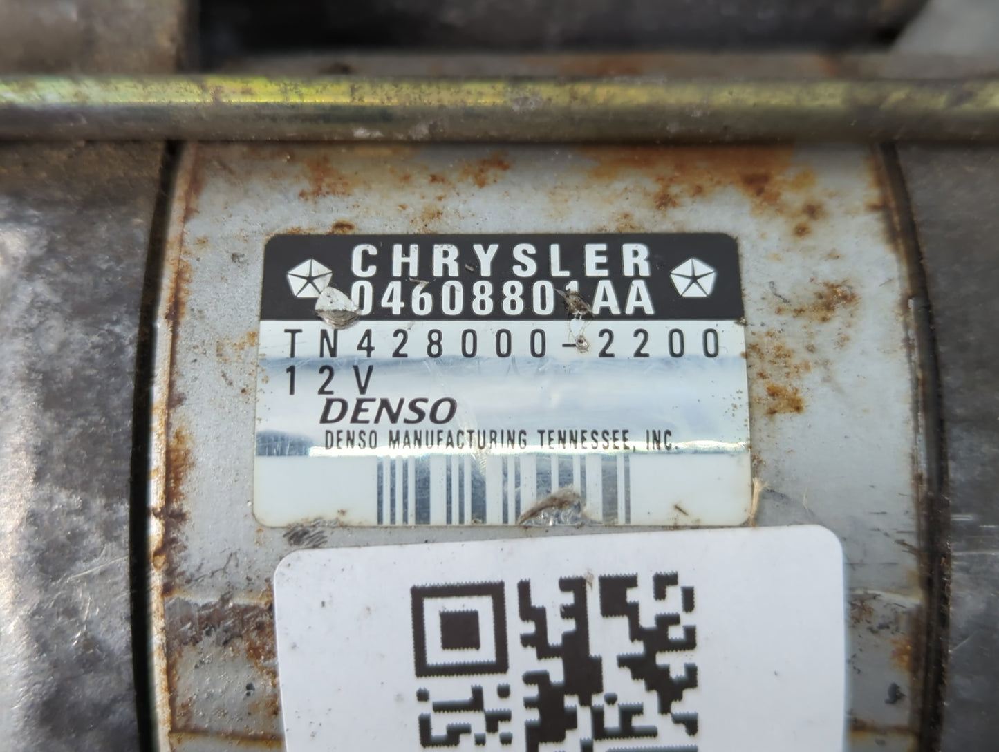 2005-2008 Dodge Magnum Car Starter Motor Solenoid OEM P/N:TN428000-2200 04608801AA Fits OEM Used Auto Parts - Oemusedautopar