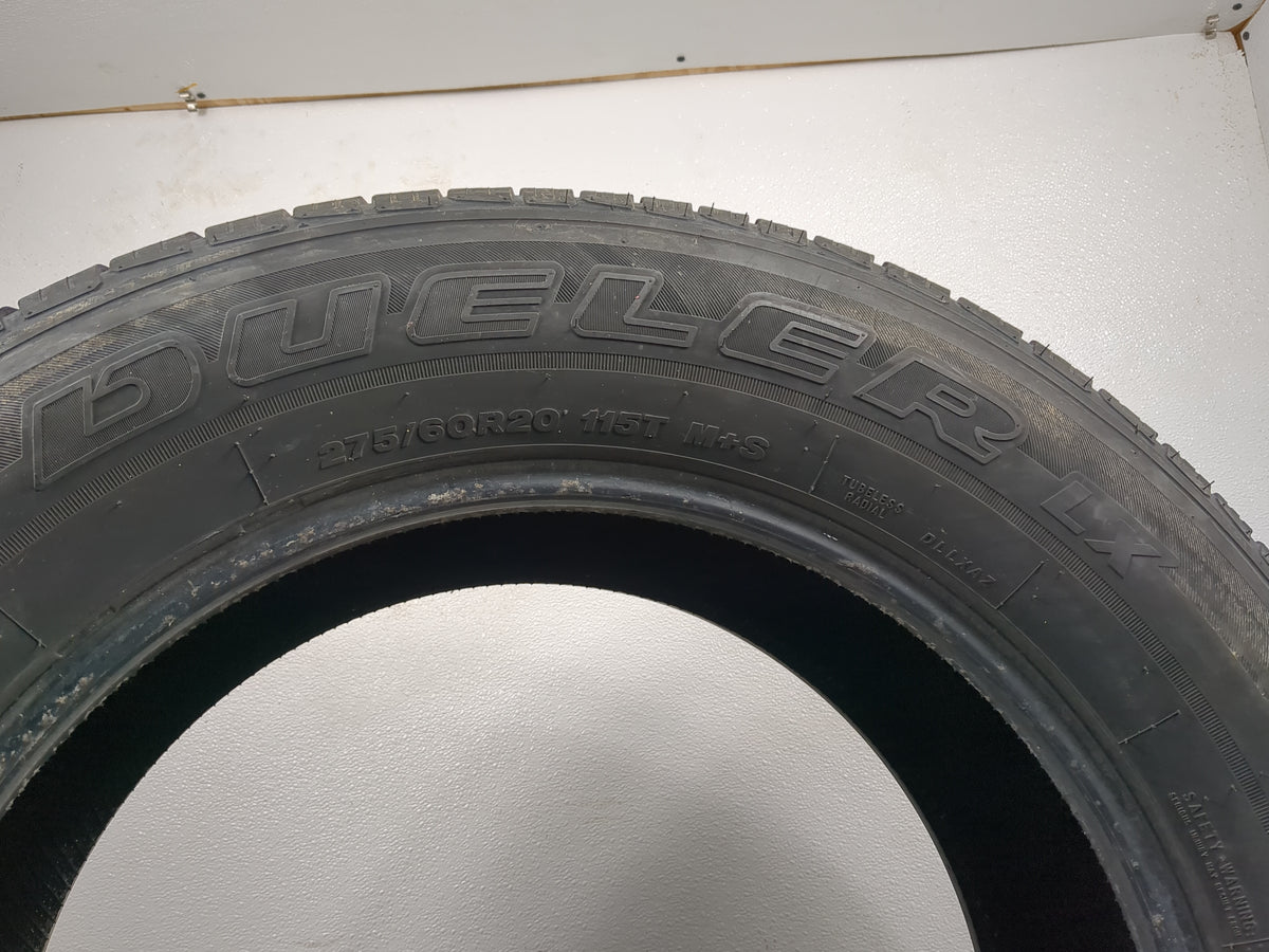 Used Tire 275/60R20 BRIDGESTONE DUELER LX 115T - Tread Depth 8/32 - Oemusedautoparts1.com