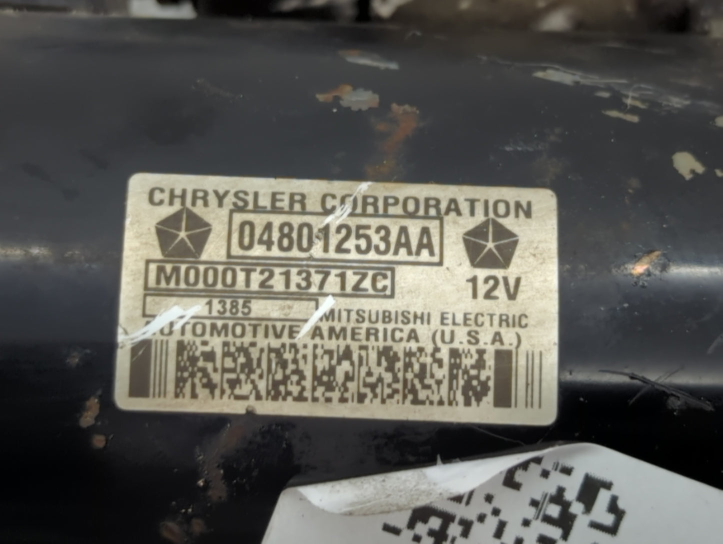 2005-2008 Dodge Ram 1500 Car Starter Motor Solenoid OEM P/N:M000T21371ZC 04801253AA Fits Fits 2005 2006 2007 2008 OEM Used A