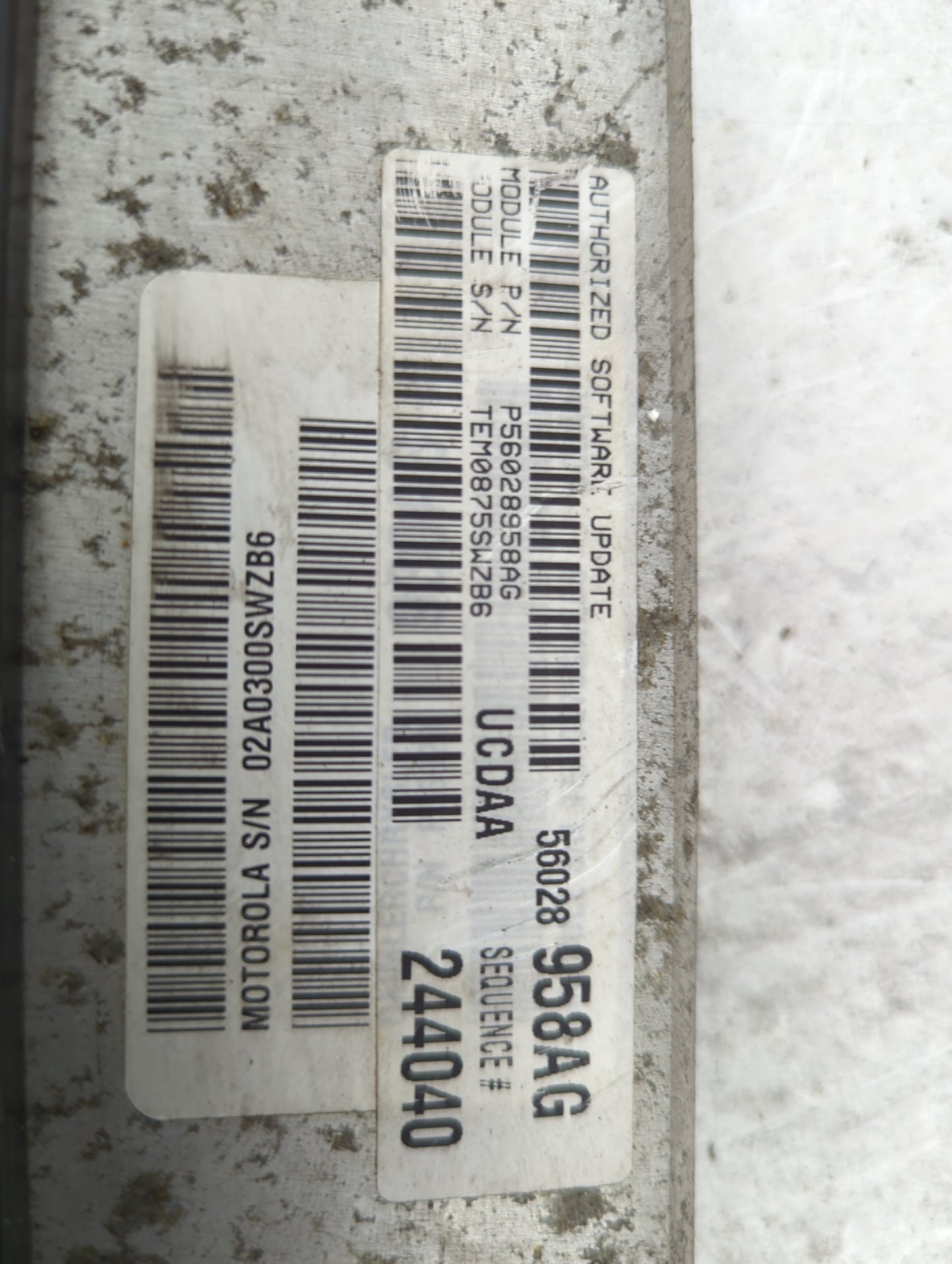 2005 Dodge Ram 1500 PCM Engine Control Computer ECU ECM PCU OEM P/N:P56028958AG TEM0875SWZB6, 02A0300SWZB6 Fits OEM Used Aut