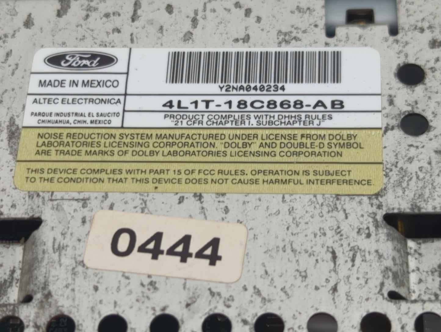 2005 Ford Expedition Radio AM FM Cd Player Receiver Replacement P/N:4L1T-18C868-AB Fits OEM Used Auto Parts - Oemusedautopar