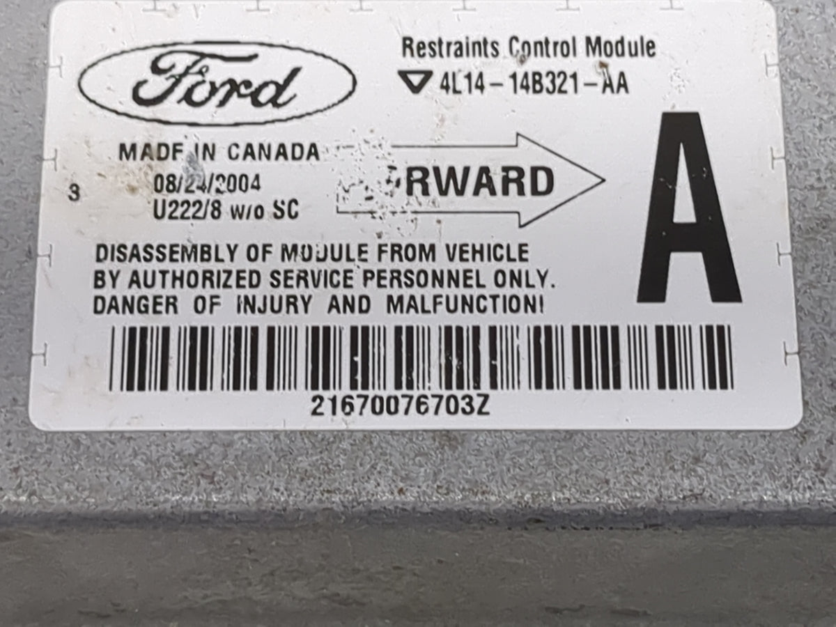2005 Ford Expedition Srs Safety Restraint System Module 4l14-14b321-aa - Oemusedautoparts1.com