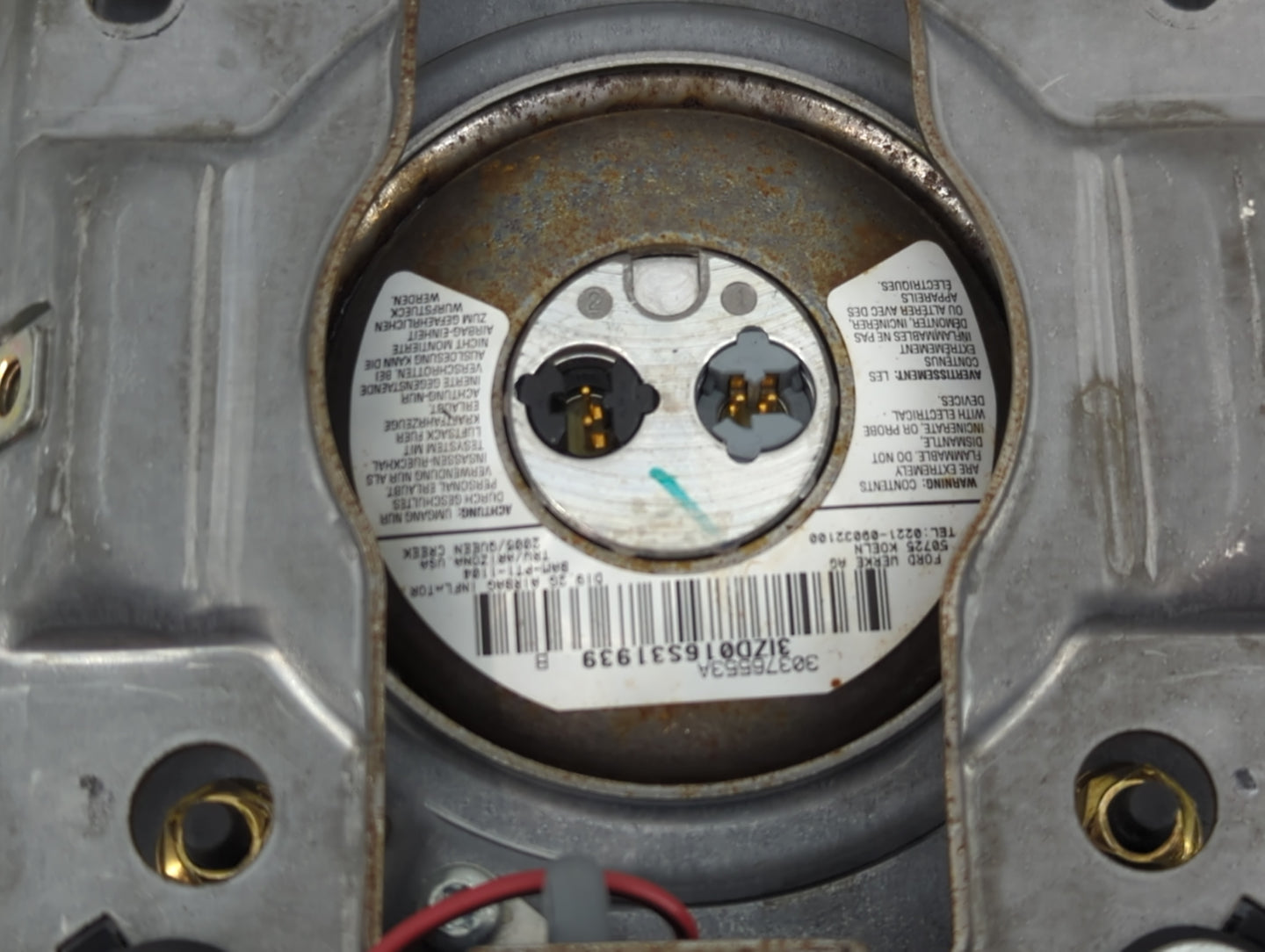 2004-2008 Ford F-150 Air Bag Driver Left Steering Wheel Mounted Grey - Oemusedautoparts1.com