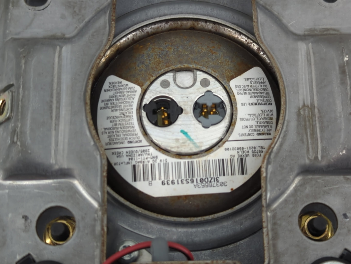 2004-2008 Ford F-150 Air Bag Driver Left Steering Wheel Mounted Grey - Oemusedautoparts1.com