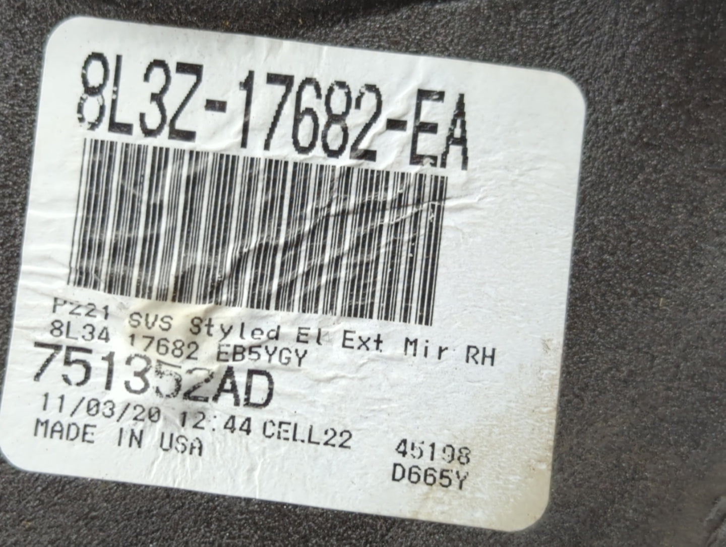 2004-2008 Ford F-150 Side Mirror Replacement Passenger Right View Door Mirror P/N:8L3Z-17682-EA Fits Fits 2004 2005 2006 200