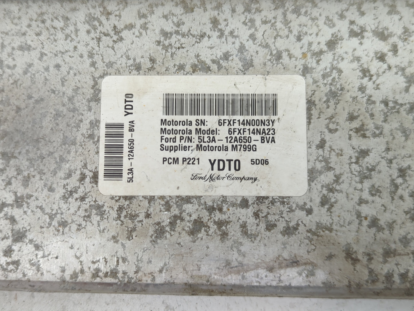 2005 Ford F150 PCM Engine Control Computer ECU ECM PCU OEM P/N:5L3A-12A650-BVA 6FXF14NA23, 6FXF14N00N3Y, YDT0 Fits OEM Used 