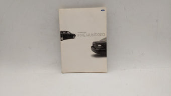 compare product 2005 Ford Five Hundred Owners Manual Book Guide OEM Used Auto Parts