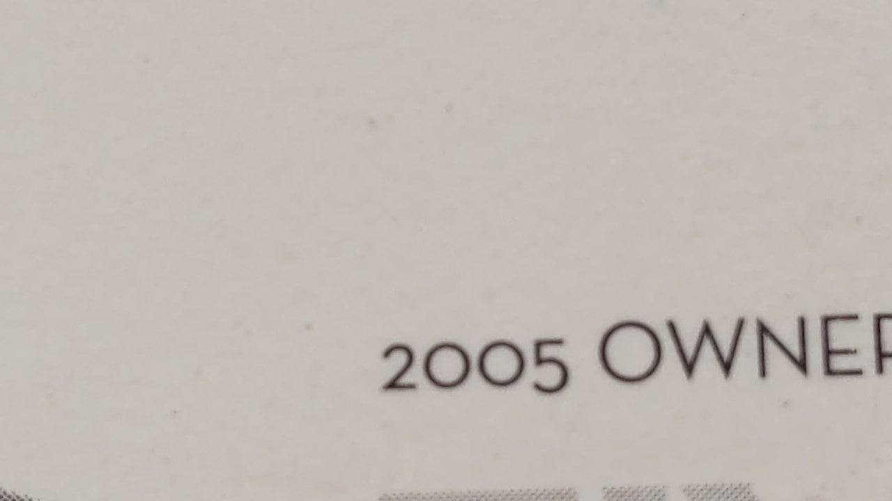 2005 Ford Five Hundred Owners Manual Book Guide OEM Used Auto Parts - Oemusedautoparts1.com