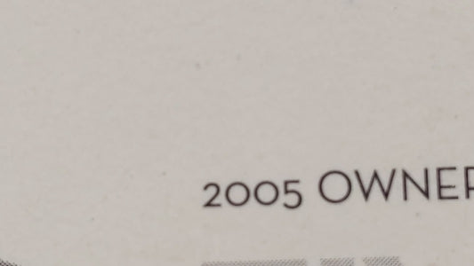 2005 Ford Five Hundred Owners Manual Book Guide OEM Used Auto Parts