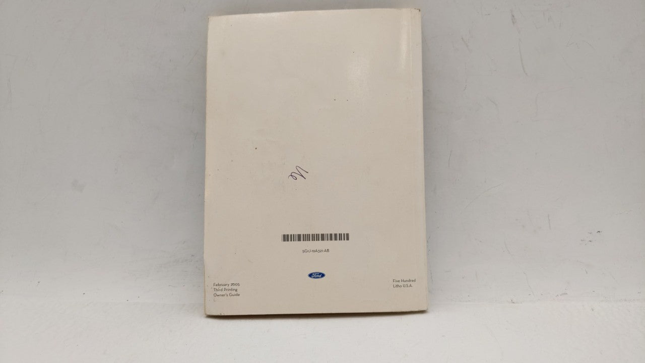 2005 Ford Five Hundred Owners Manual Book Guide OEM Used Auto Parts - Oemusedautoparts1.com