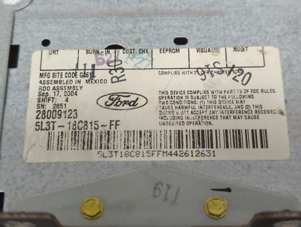 Ford Ford F150 Pickup Information Display Screen - Oemusedautoparts1.com