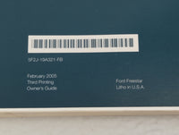 2005 Ford Freestar Owners Manual Book Guide P/N:5F2J-19A321-FB OEM Used Auto Parts - Oemusedautoparts1.com
