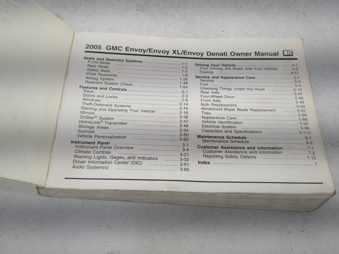 2005 Gmc Envoy Owners Manual Book Guide OEM Used Auto Parts - Oemusedautoparts1.com