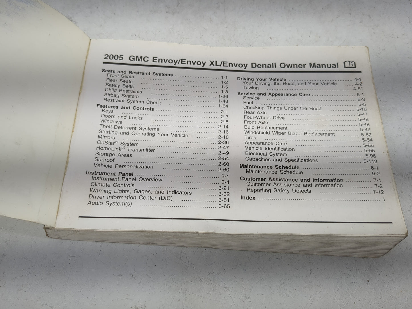 2005 Gmc Envoy Owners Manual Book Guide OEM Used Auto Parts - Oemusedautoparts1.com