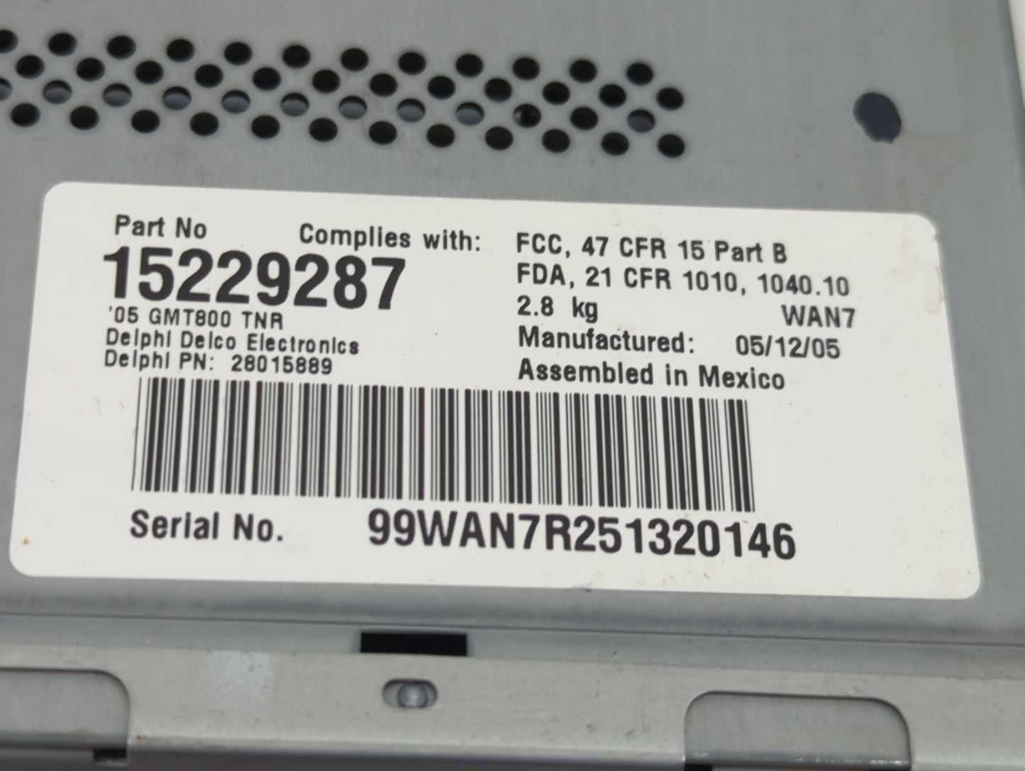 2005-2009 Gmc Envoy Radio AM FM Cd Player Receiver Replacement P/N:15229287 Fits Fits 2005 2006 2007 2008 2009 2010 2011 201