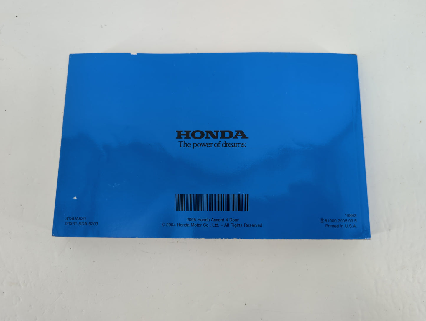 2005 Honda Accord Owners Manual Book Guide P/N:31SDA620 00X31-SDA-6203 OEM Used Auto Parts - Oemusedautoparts1.com