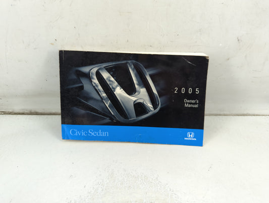 2005 Honda Civic Owners Manual Book Guide P/N:00X31-S5A-6401 OEM Used Auto Parts - Oemusedautoparts1.com