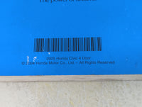 2005 Honda Civic Owners Manual Book Guide P/N:00X31-S5A-6401 OEM Used Auto Parts - Oemusedautoparts1.com