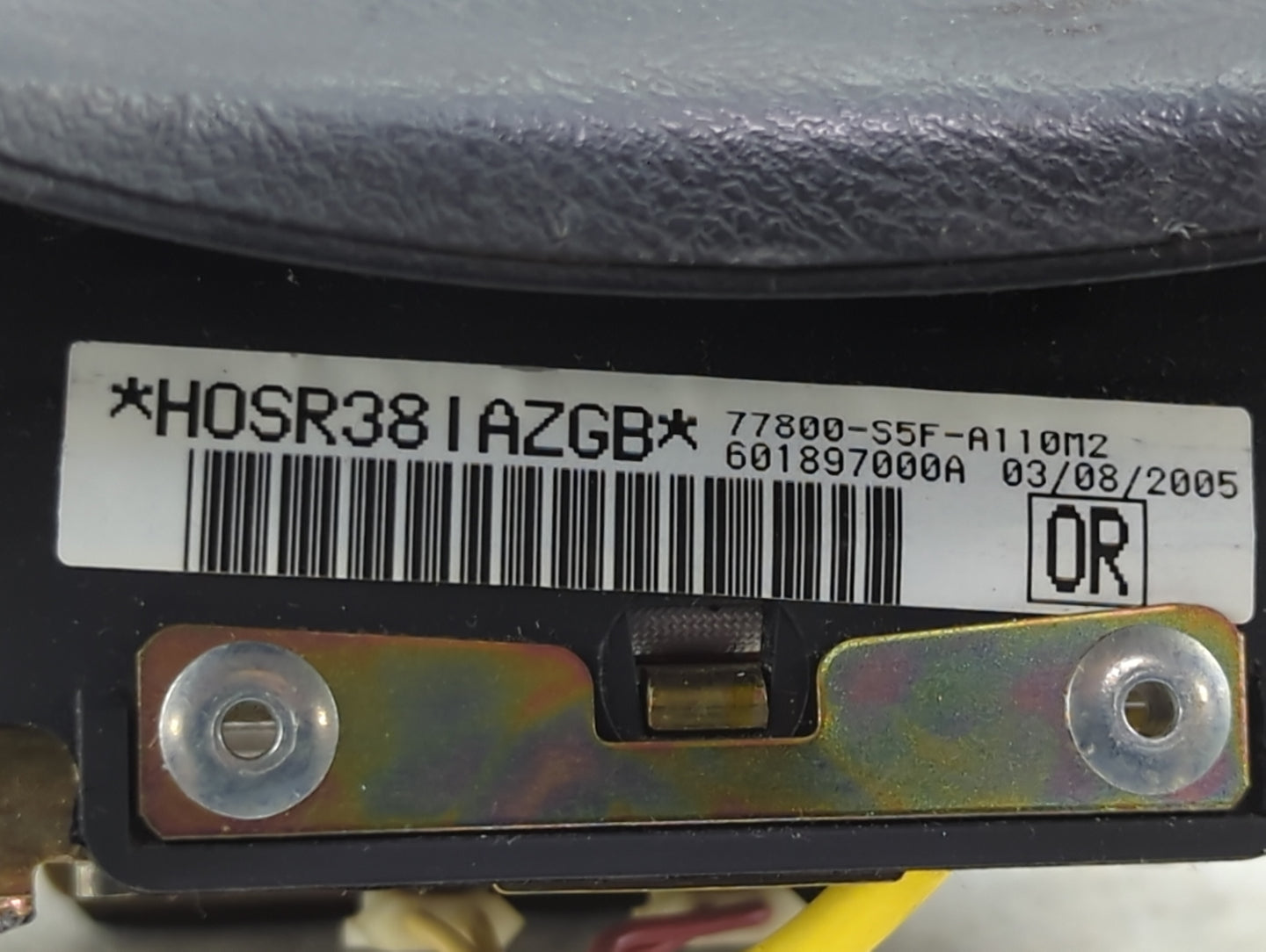 2003-2005 Honda Civic Air Bag Driver Left Steering Wheel Mounted P/N:601897000A 77800-S5F-A110M2 Fits Fits 2003 2004 2005 OE