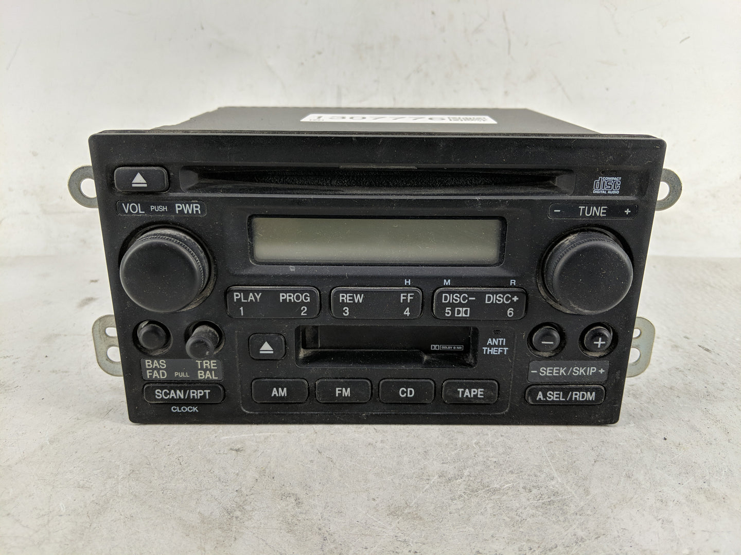 2005-2006 Honda Cr-V Radio AM FM Cd Player Receiver Replacement P/N:39101-S9A-A510-M1 Fits Fits 2005 2006 OEM Used Auto Part