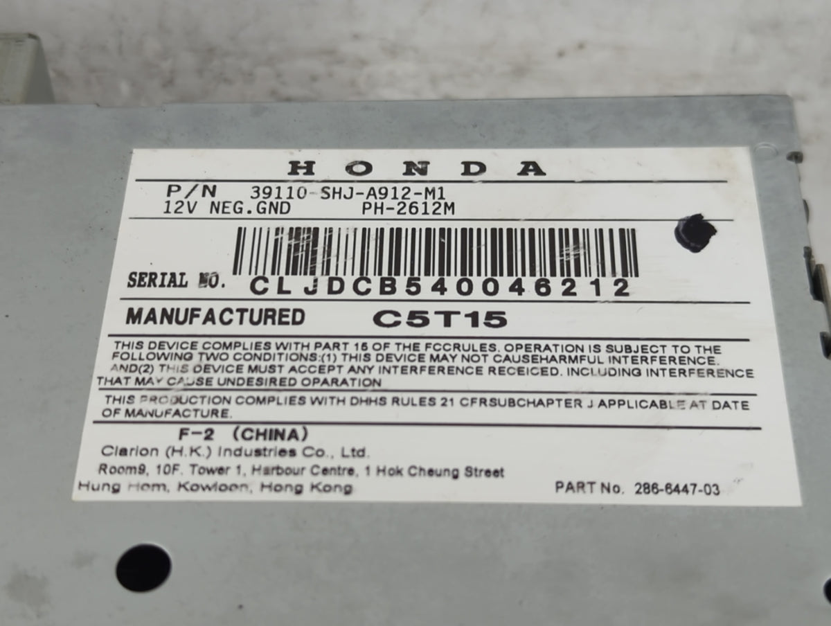 2005-2006 Honda Odyssey Information Radio Display Screen 1413899 - Oemusedautoparts1.com