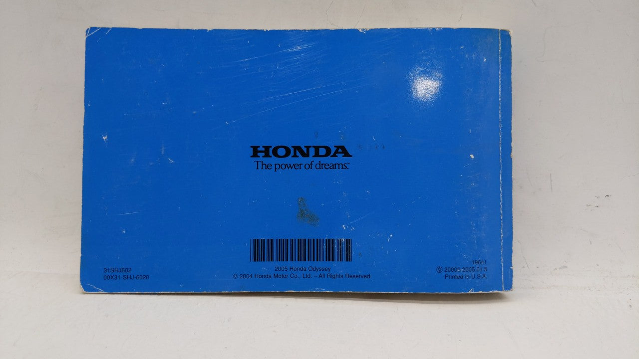 2005 Honda Odyssey Owners Manual Book Guide OEM Used Auto Parts - Oemusedautoparts1.com
