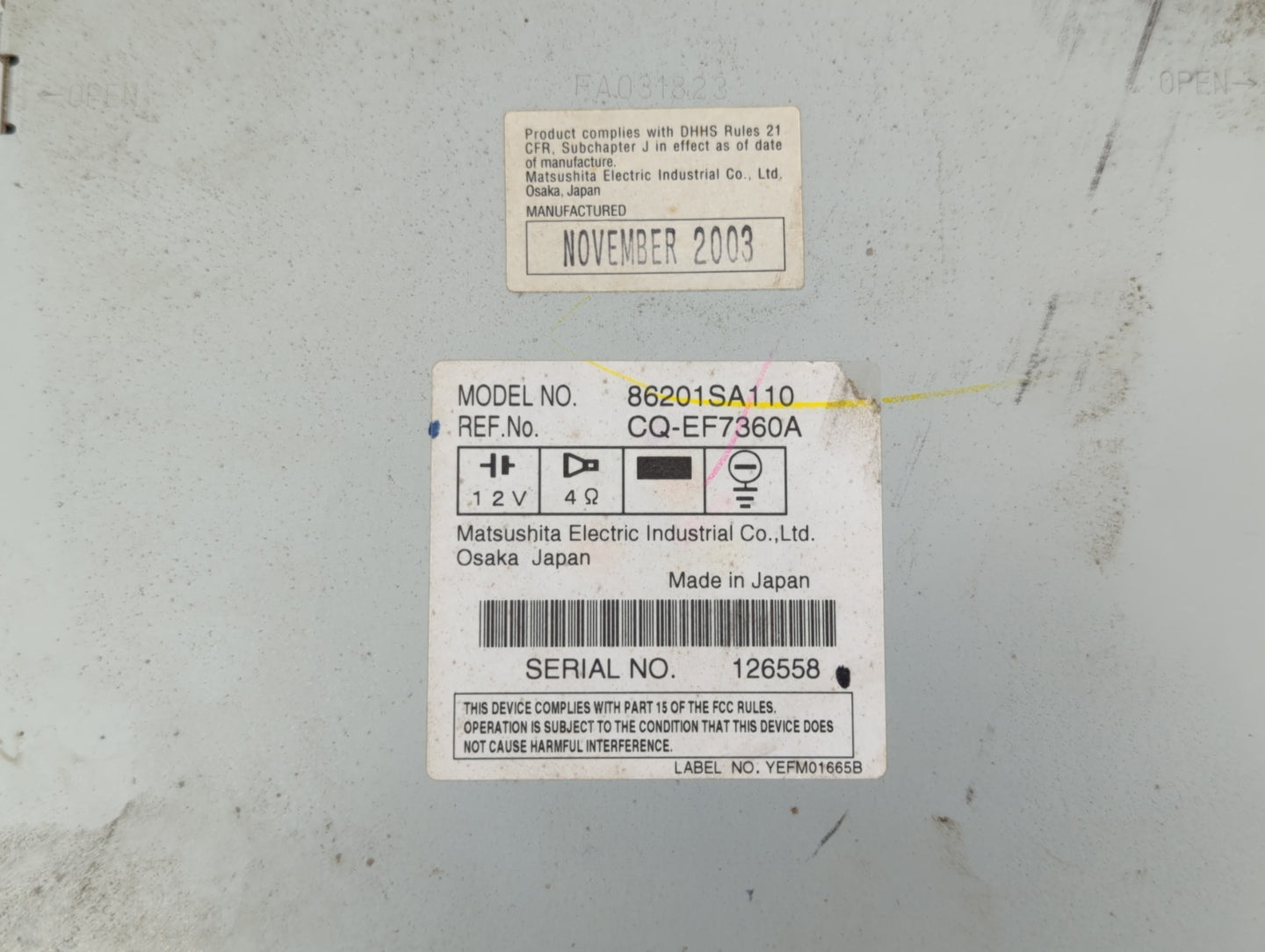 2005-2010 Honda Odyssey Am Fm Cd Player Radio Receiver - Oemusedautoparts1.com
