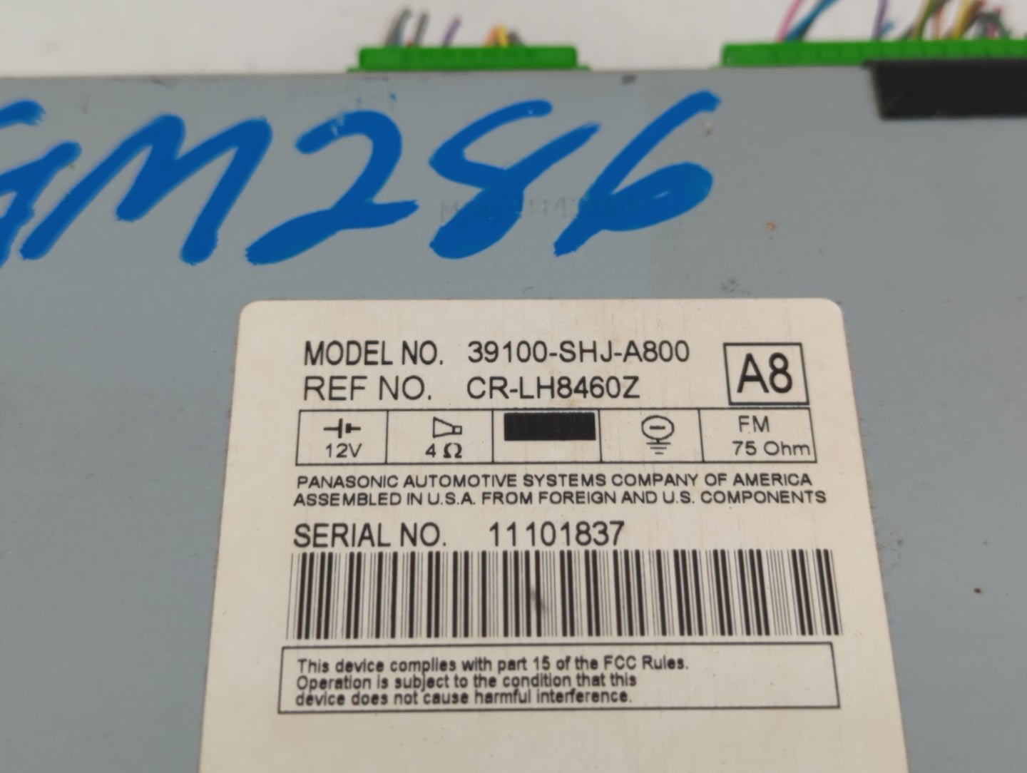 2005-2010 Honda Odyssey Radio AM FM Cd Player Receiver Replacement P/N:39100-SHJ-A800 Fits Fits 2005 2006 2007 2008 2009 201