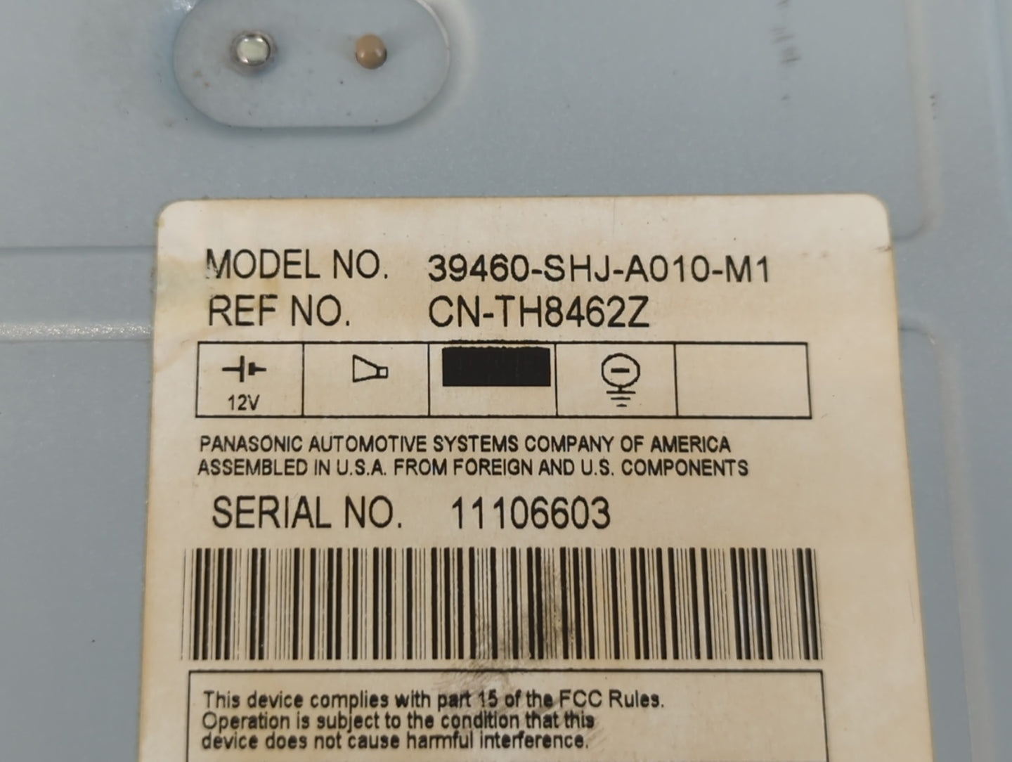 2005-2010 Honda Odyssey Radio AM FM Cd Player Receiver Replacement P/N:39460-SHJ-A010-M1 Fits Fits 2005 2006 2007 2008 2009 
