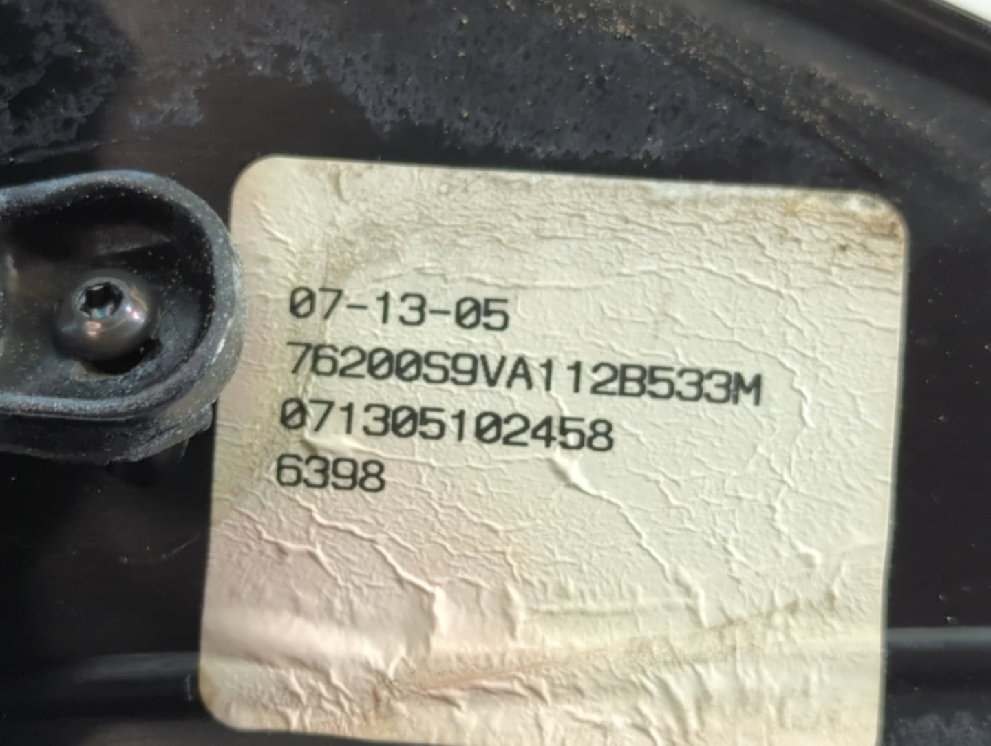 2003-2008 Honda Pilot Side Mirror Replacement Passenger Right View Door Mirror P/N:76200S9VA112B533M Fits OEM Used Auto Part