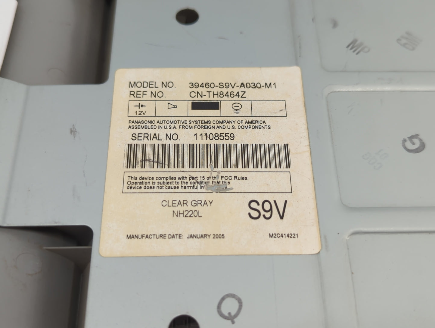 2003-2005 Honda Pilot Information Display Screen Light Grey - Oemusedautoparts1.com