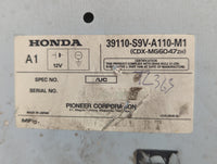 2005 Honda Pilot Radio AM FM Cd Player Receiver Replacement P/N:39110-S9V-A110-M1 Fits OEM Used Auto Parts - Oemusedautopart