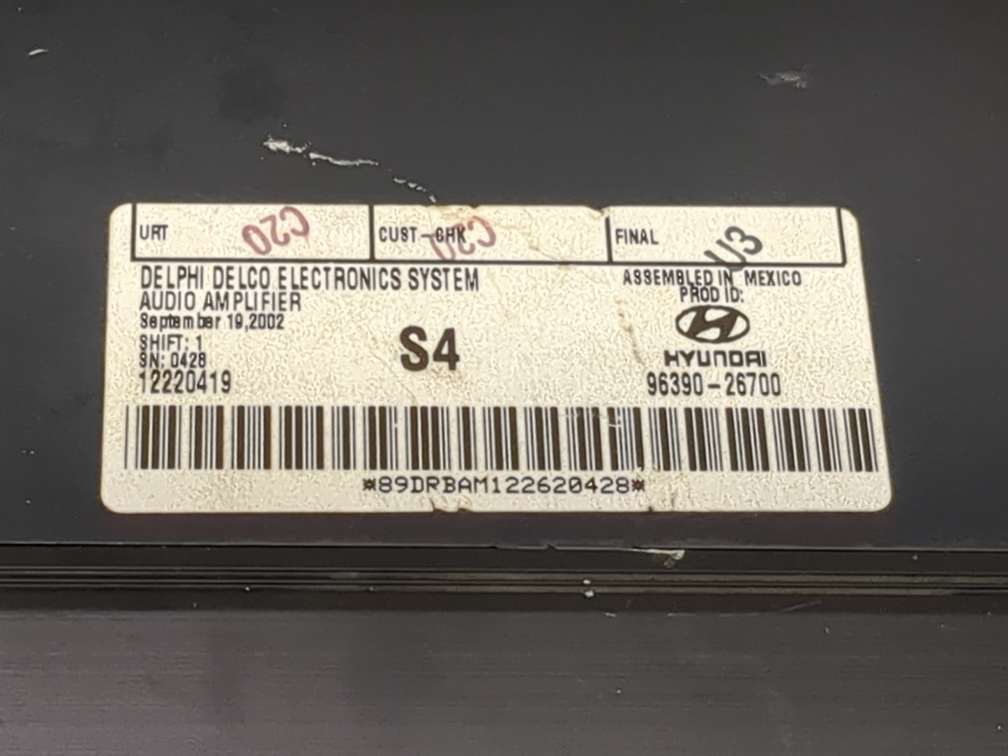 2003-2006 Hyundai Santa Fe Radio Speaker Amplifier 96390-26700|12220419 - Oemusedautoparts1.com