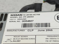 2005 Infiniti G35 Radio AM FM Cd Player Receiver Replacement P/N:28185 AC705 Fits OEM Used Auto Parts - Oemusedautoparts1.co