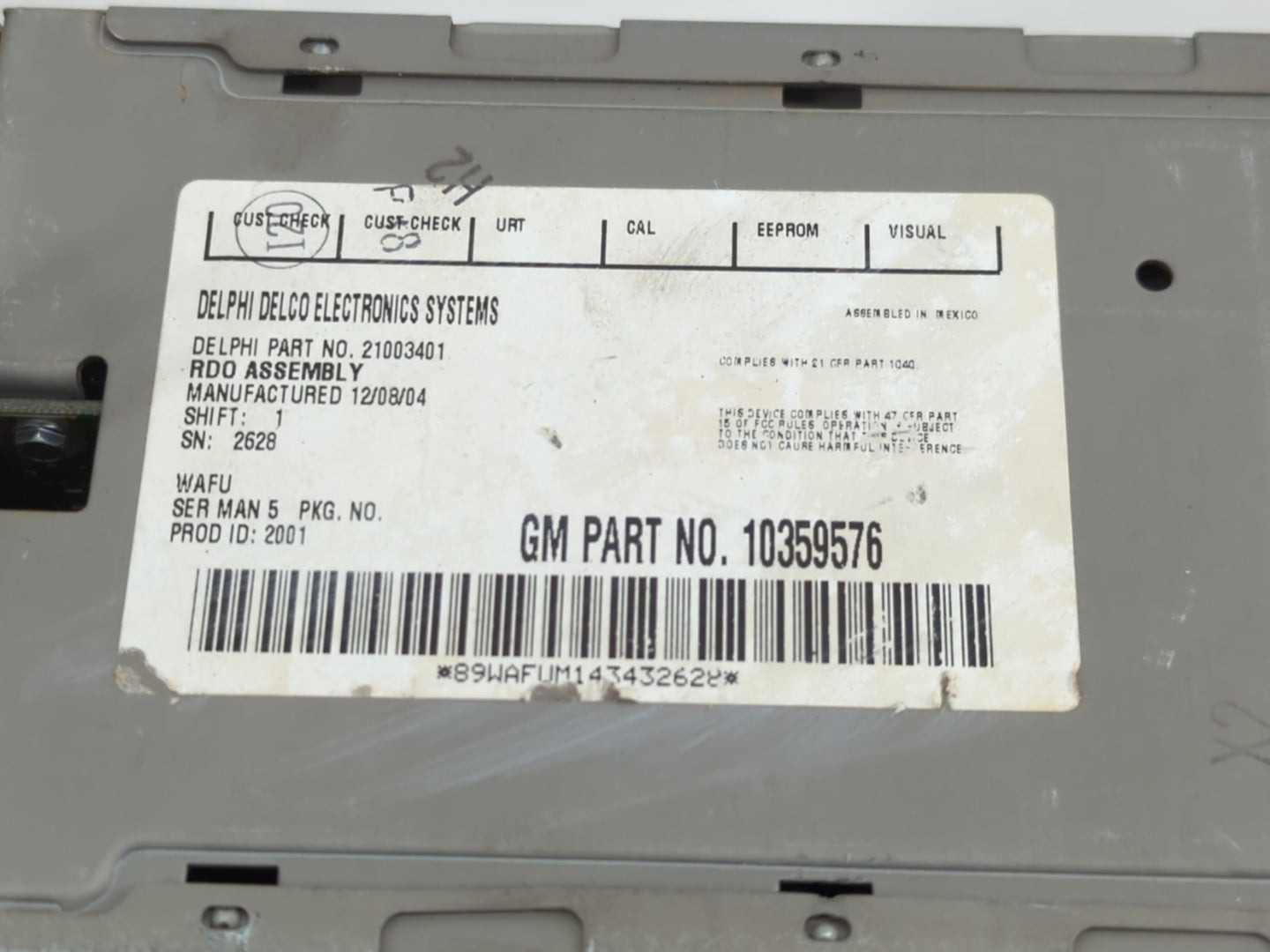 2005-2008 Isuzu Ascender Radio AM FM Cd Player Receiver Replacement P/N:10359576 Fits Fits 2004 2005 2006 2007 2008 2009 OEM