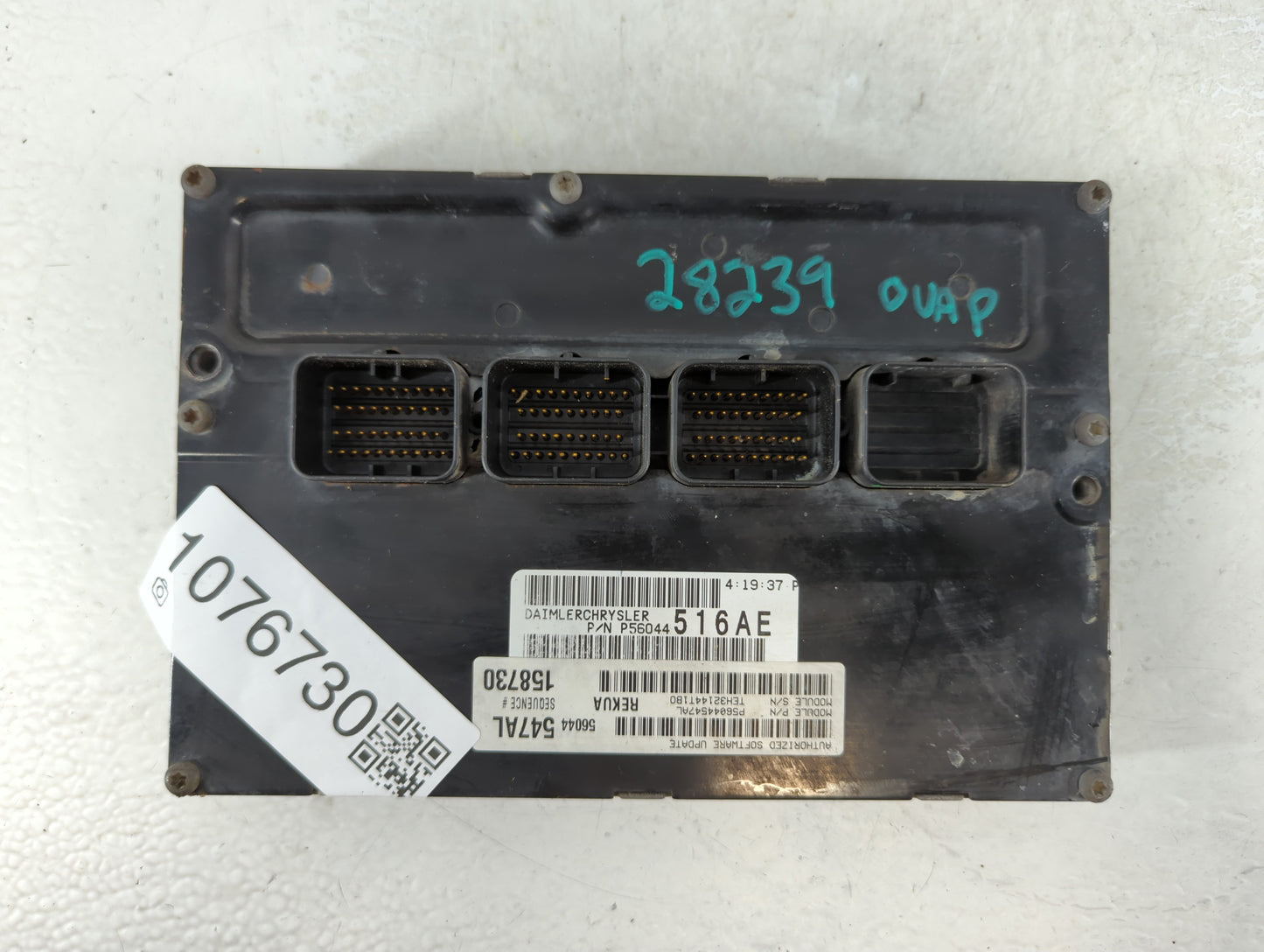 2005-2006 Jeep Grand Cherokee PCM Engine Control Computer ECU ECM PCU OEM P/N:P56044547AL Fits Fits 2005 2006 OEM Used Auto 