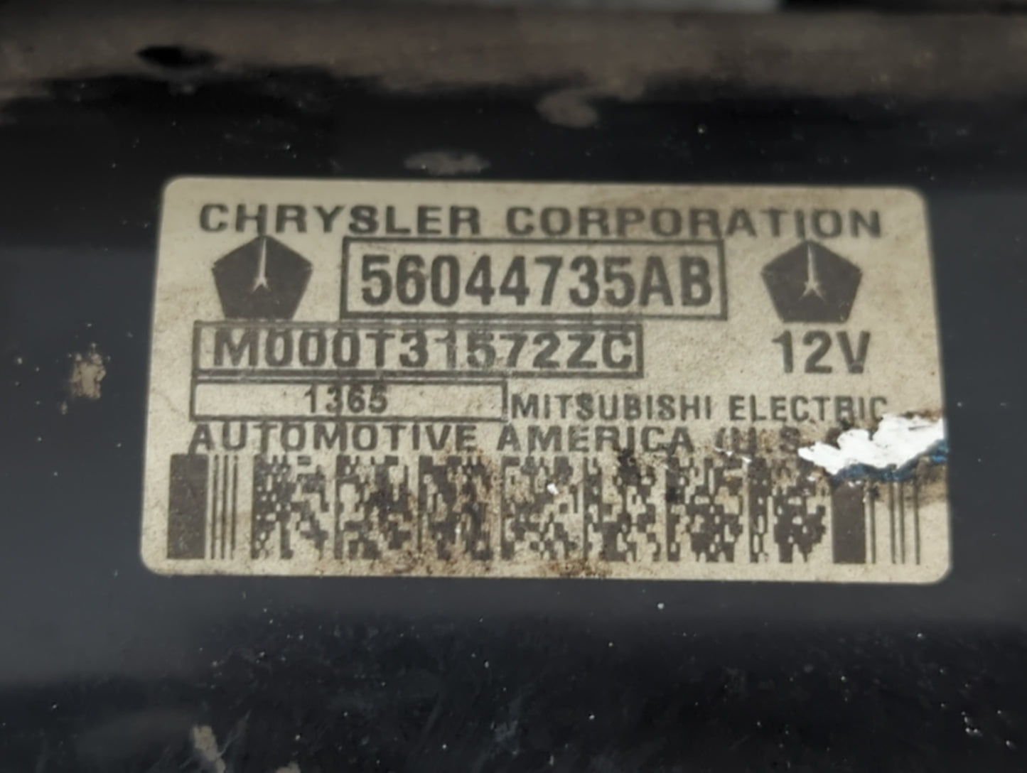 2003-2005 Jeep Liberty Car Starter Motor Solenoid OEM P/N:M000T31572ZC 56044735AB Fits Fits 2003 2004 2005 OEM Used Auto Par