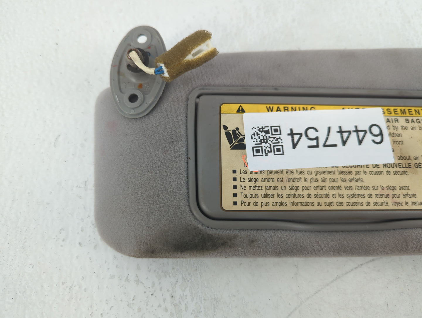 2005-2006 Lexus Es330 Sun Visor Shade Replacement Driver Left Mirror Fits Fits 2005 2006 OEM Used Auto Parts - Oemusedautopa