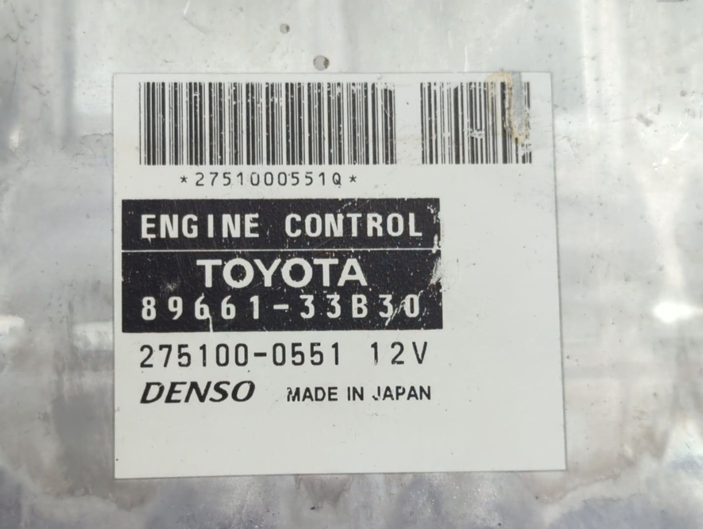 2004-2005 Lexus Es330 PCM Engine Control Computer ECU ECM PCU OEM P/N:89661-33B30 Fits Fits 2004 2005 OEM Used Auto Parts - 
